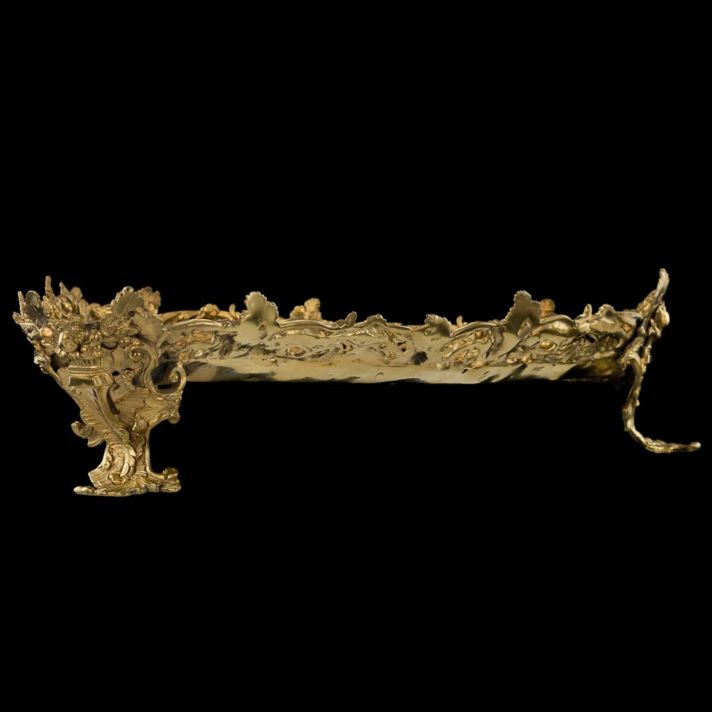 ANTIQUE 19thC GEORGIAN SOLID SILVER GILT KETTLE STAND, EDWARD FARRELL c.1818-03.jpg