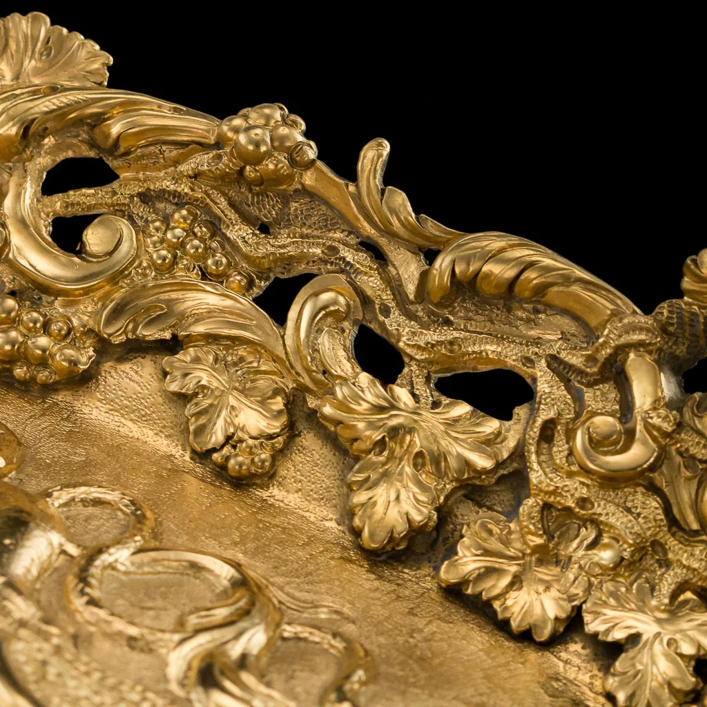 ANTIQUE 19thC GEORGIAN SOLID SILVER GILT KETTLE STAND, EDWARD FARRELL c.1818-05.jpg