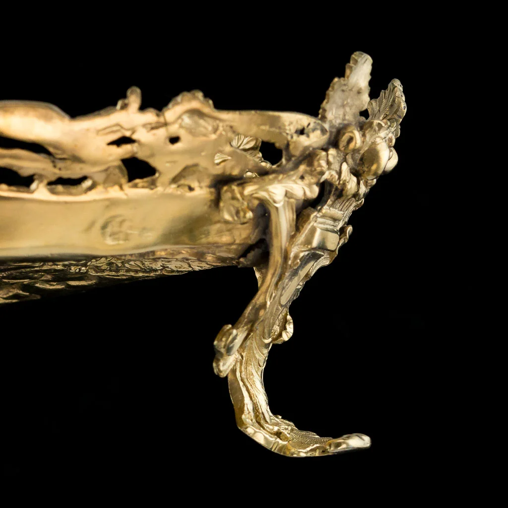 ANTIQUE 19thC GEORGIAN SOLID SILVER GILT KETTLE STAND, EDWARD FARRELL c.1818-18.jpg
