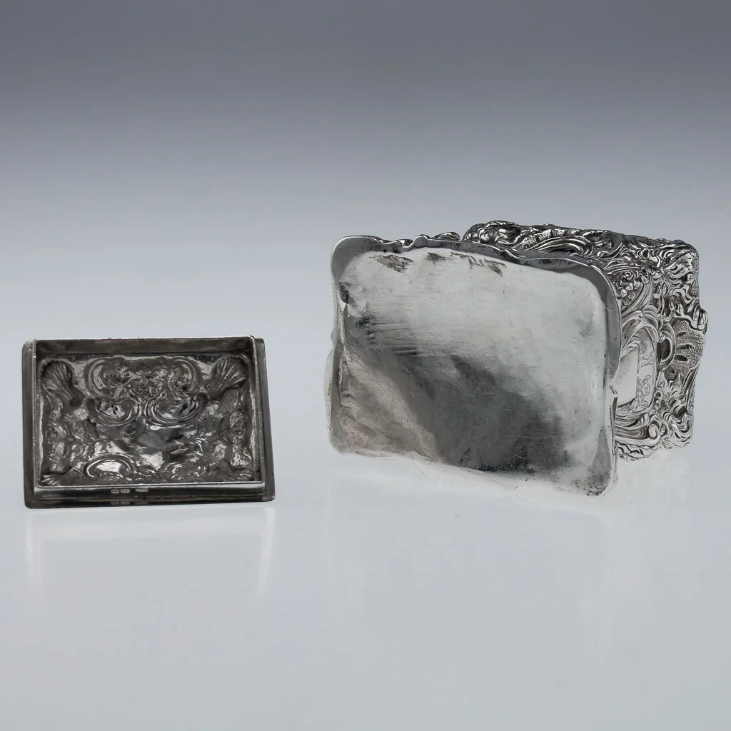 Pushkin Antiques - ANTIQUE 19THC GEORGIAN SOLID SILVER EXCEPTIONAL TEA CADDY, FARRELL C.1817-07.jpg