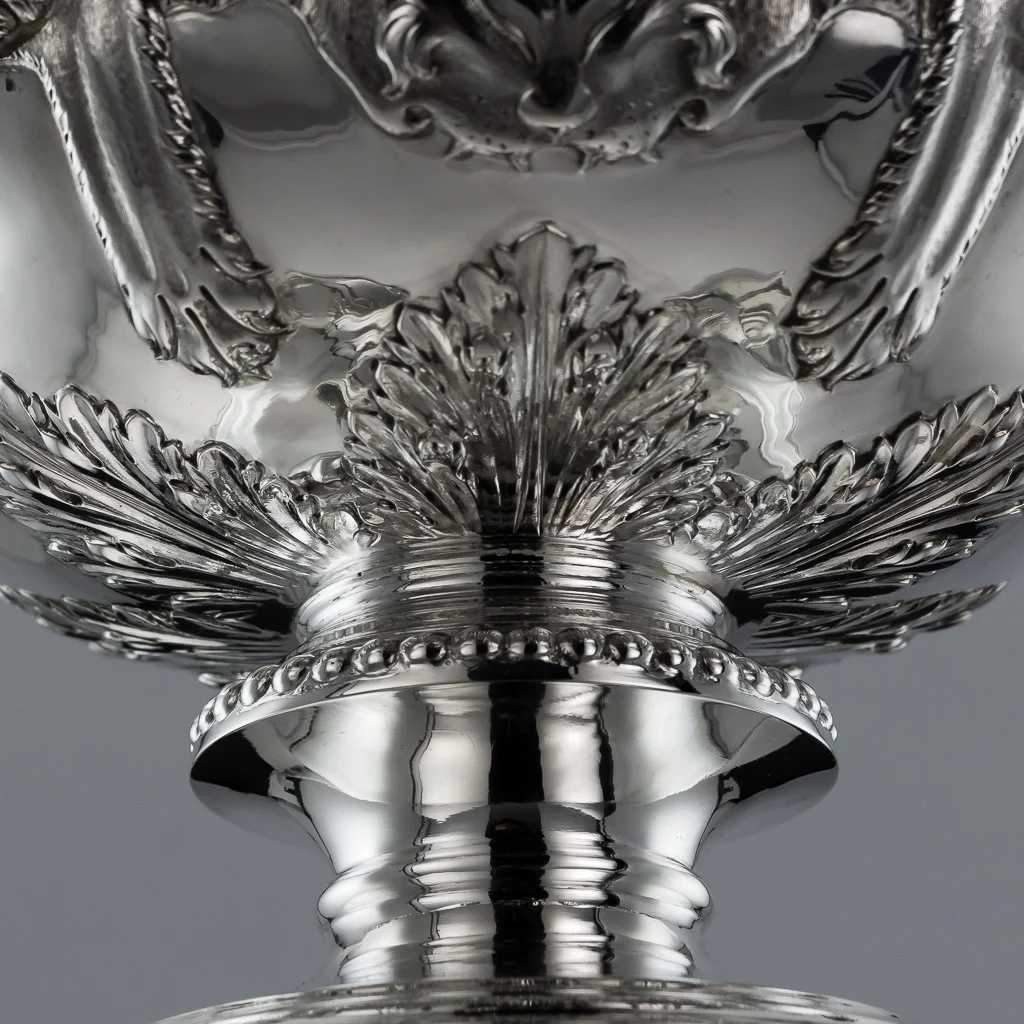 Pushkin Antiques - ANTIQUE 20thC EDWARDIAN SOLID SILVER WARWICK VASE, SIBRAY HALL & CO c.1904-18.jpg