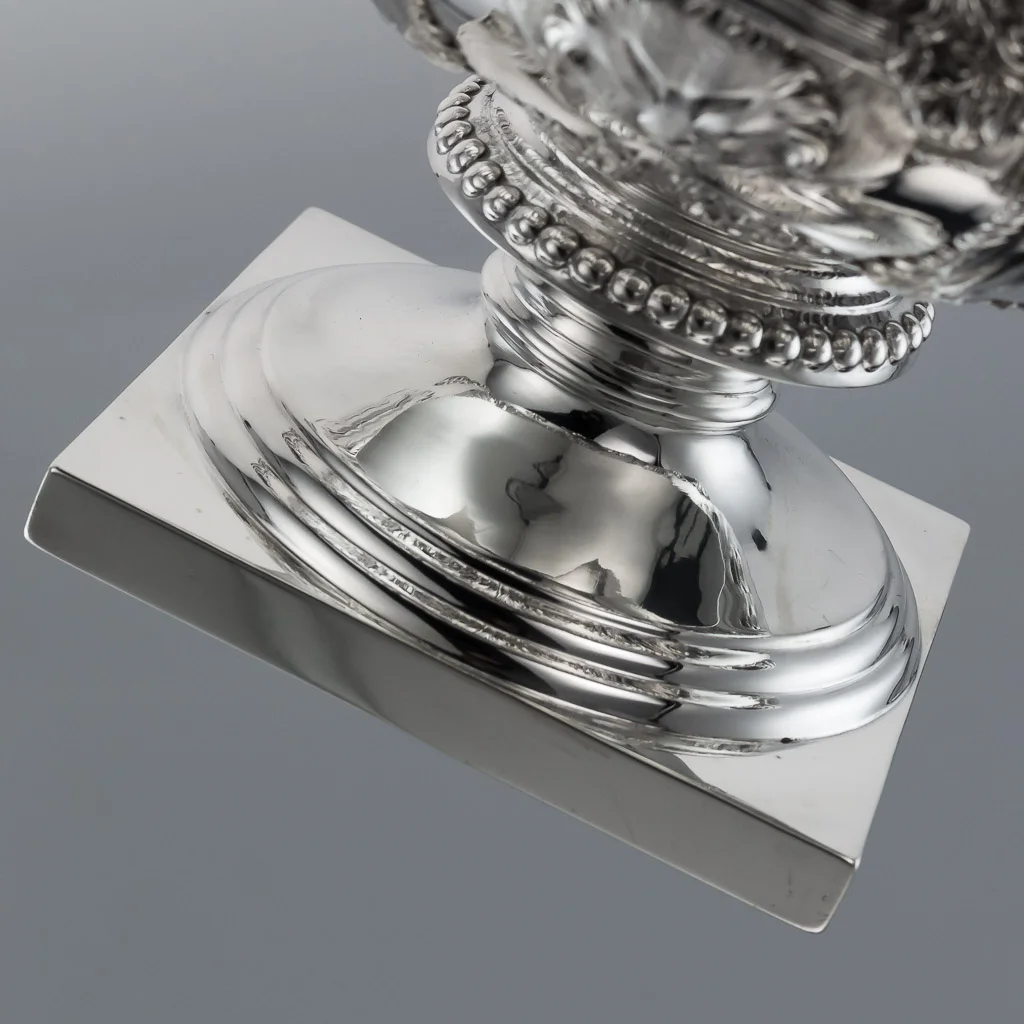 Pushkin Antiques - ANTIQUE 20thC EDWARDIAN SOLID SILVER WARWICK VASE, SIBRAY HALL & CO c.1904-20.jpg