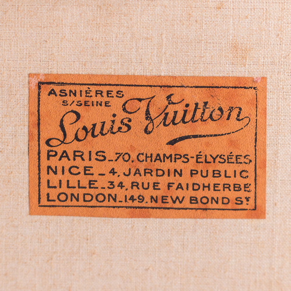 ANTIQUE 20thC LOUIS VUITTON LEATHER WARDROBE TRUNK, PARIS c.1900