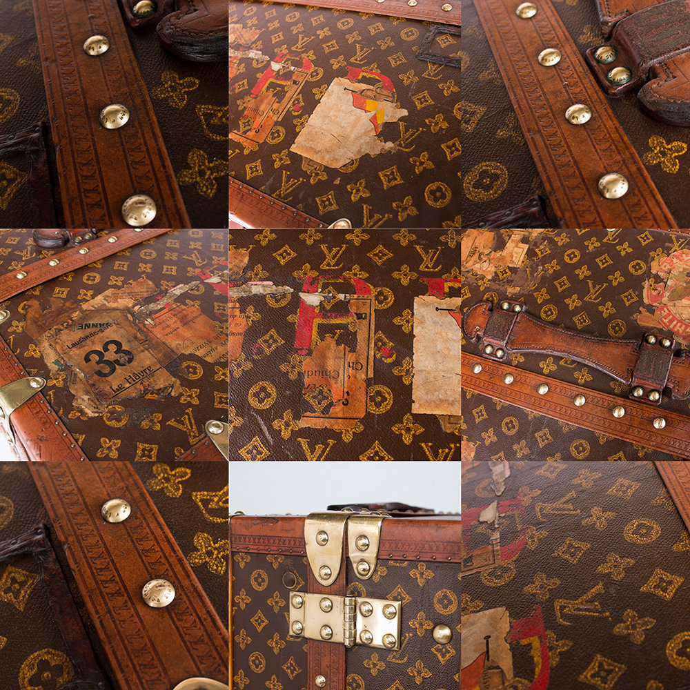 ANTIQUE 20thC RARE LOUIS VUITTON MONOGRAM WARDROBE TRUNK c.1920