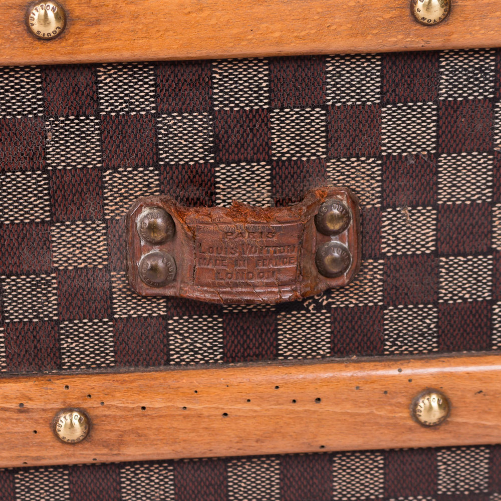Sold at Auction: Louis Vuitton Damier steamer trunk circa 1890