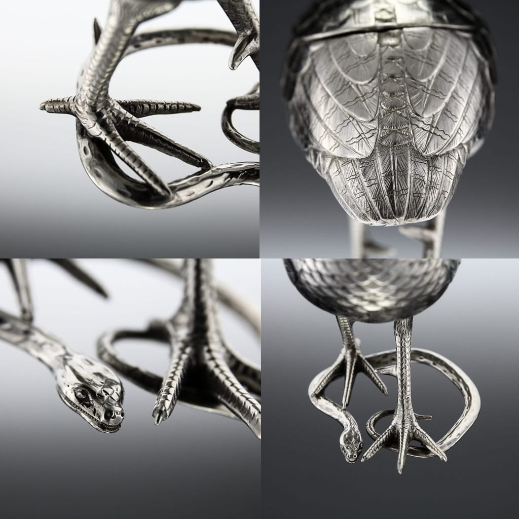 Pushkin Antiques - ANTIQUE 19thC INDIAN OOMERSEE MAWJEE SOLID SILVER FRANCOLINS TEA SET c.1870-09.jpg