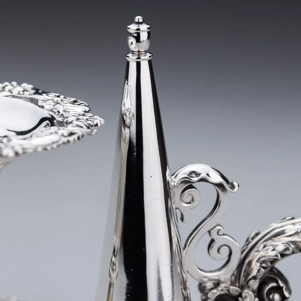 Pushkin Antiques - ANTIQUE 19thC RARE GEORGIAN PAUL STORR SOLID SILVER PAIR OF CHAMBERSTICKS c.1817-08.jpg