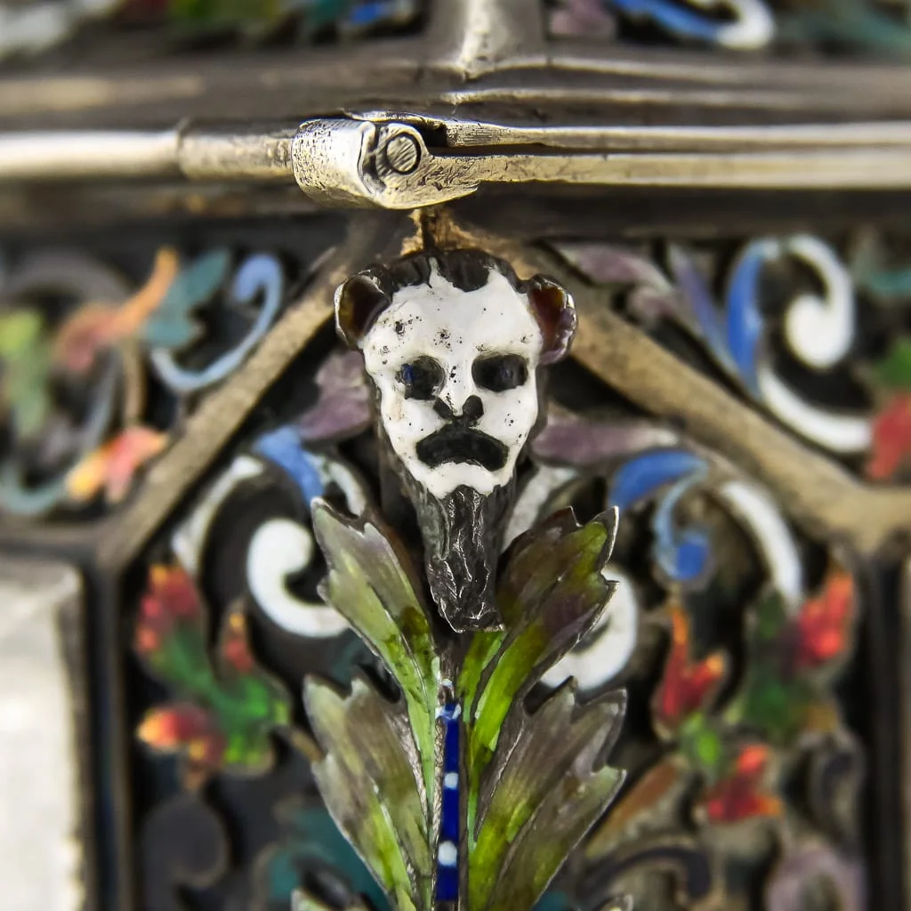 Pushkin Antiques - ANTIQUE 19thC AUSTRIAN SOLID SILVER, ROCK CRYSTAL & ENAMEL BOX, VIENNA c.1880-19.jpg