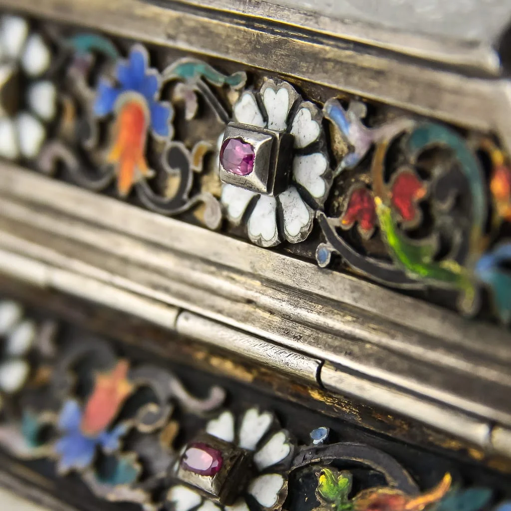Pushkin Antiques - ANTIQUE 19thC AUSTRIAN SOLID SILVER, ROCK CRYSTAL & ENAMEL BOX, VIENNA c.1880-23.jpg