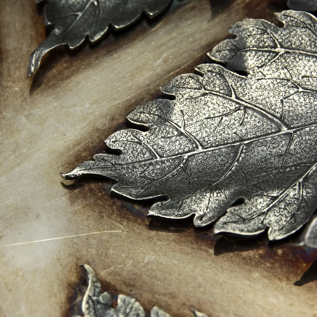 Pushkin Antiques- MODERN 20thC ITALIAN SOLID SILVER IMPRESSIVE GRAPEVINE CENTERPIECE BOWL c.1980-16.jpg