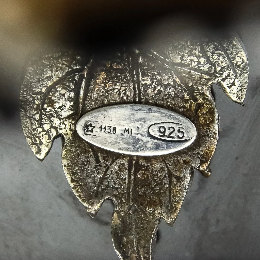 Pushkin Antiques- MODERN 20thC ITALIAN SOLID SILVER IMPRESSIVE GRAPEVINE CENTERPIECE BOWL c.1980-22.jpg