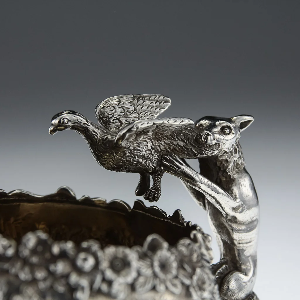 Pushkin Antiques - ANTIQUE 19thC RARE GEORGIAN SOLID SILVER MAGNIFICENT CREAM JUG, E FARRELL c.1819-11.jpg