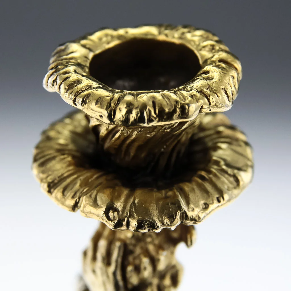 Pushkin Antiques - ANTIQUE STYLE 20thC ITALIAN SOLID SILVER GILT SET OF FIGURAL CANDLESTICKS c.1960-17.jpg