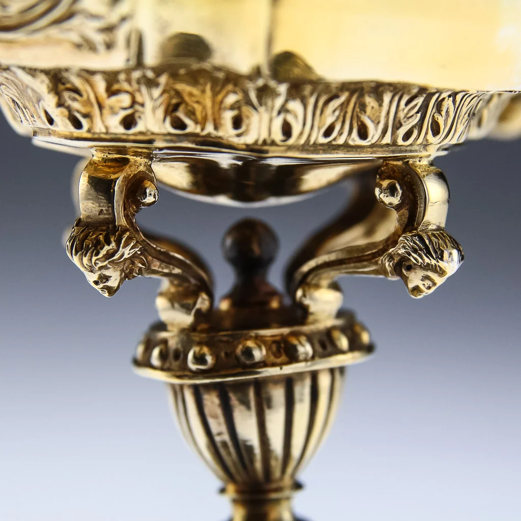 Alessio Lorenzi - ANTIQUE 19THC VICTORIAN SOLID SILVER GILT PAIR OF CAST BOWLS, LONDON C.1893-18.jpg