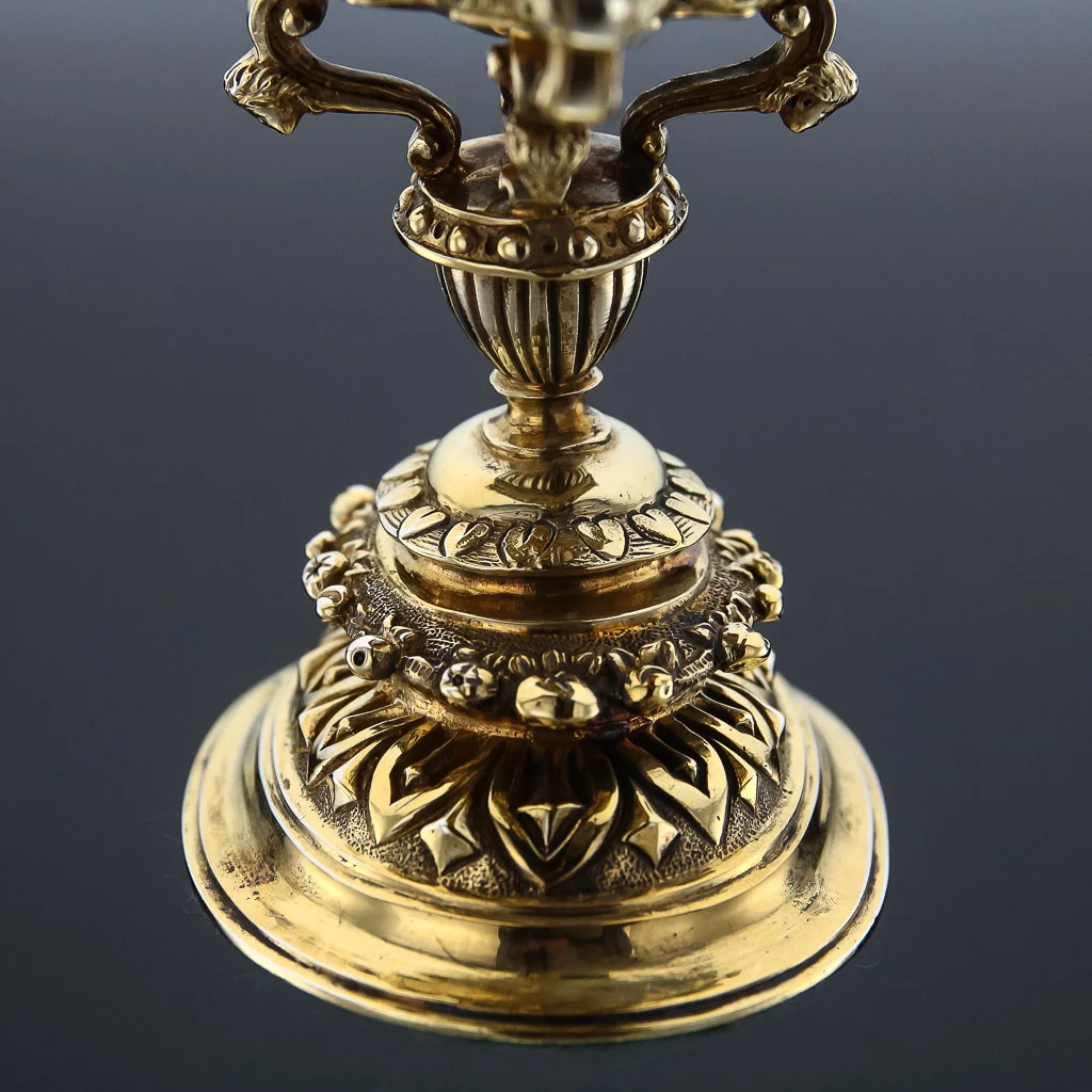 Alessio Lorenzi - ANTIQUE 19THC VICTORIAN SOLID SILVER GILT PAIR OF CAST BOWLS, LONDON C.1893-19.jpg