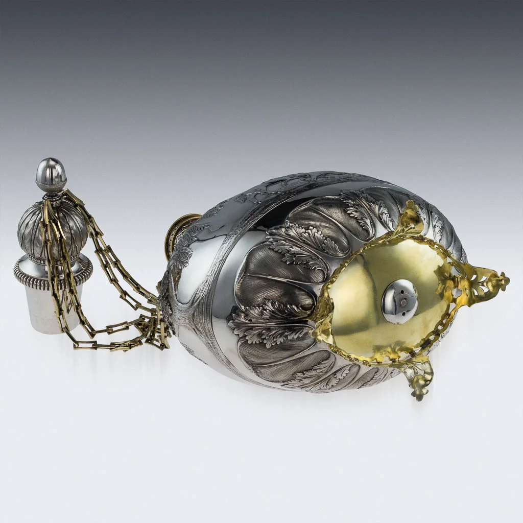 Alessio Lorenzi - STUNNING 20thC MONUMENTAL SOLID SILVER PILGRIM FLASK, EDWARD BARNARD c.1986-05.jpg