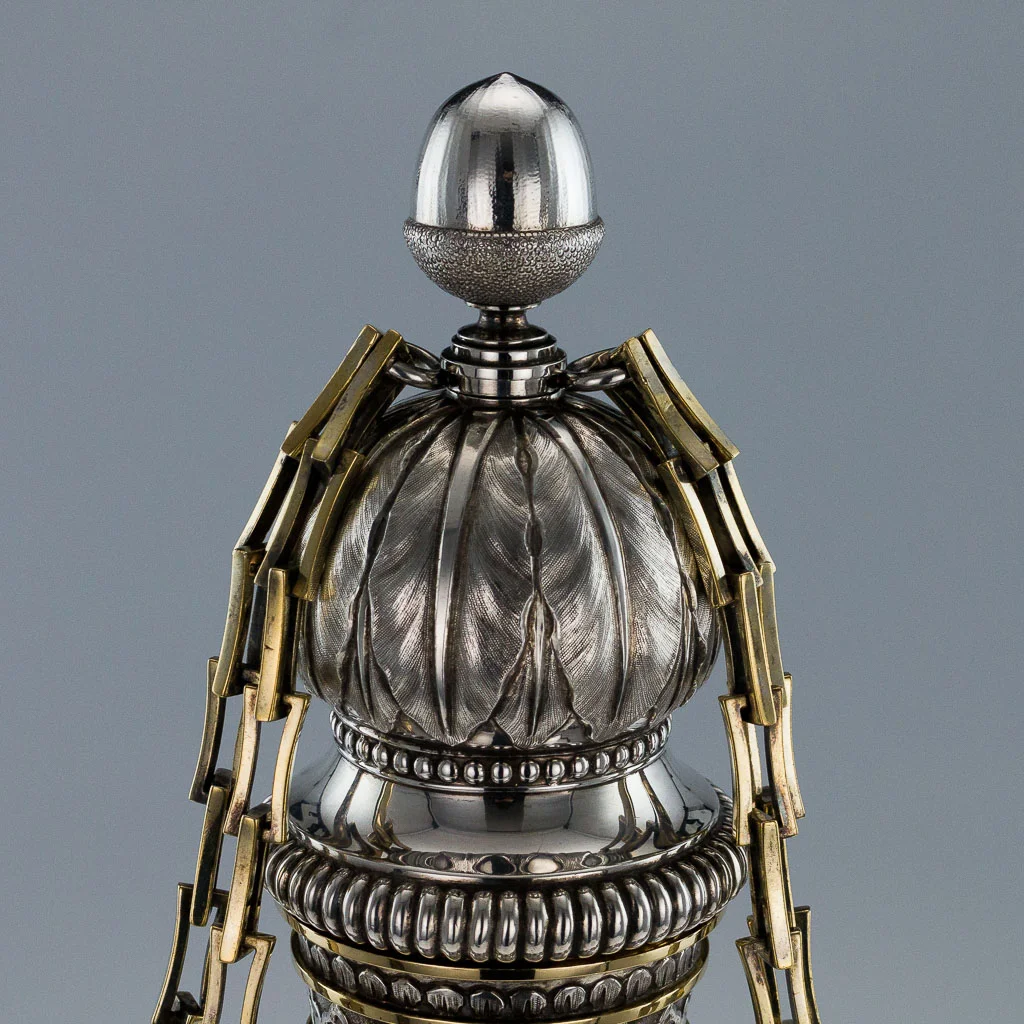 Alessio Lorenzi - STUNNING 20thC MONUMENTAL SOLID SILVER PILGRIM FLASK, EDWARD BARNARD c.1986-07.jpg