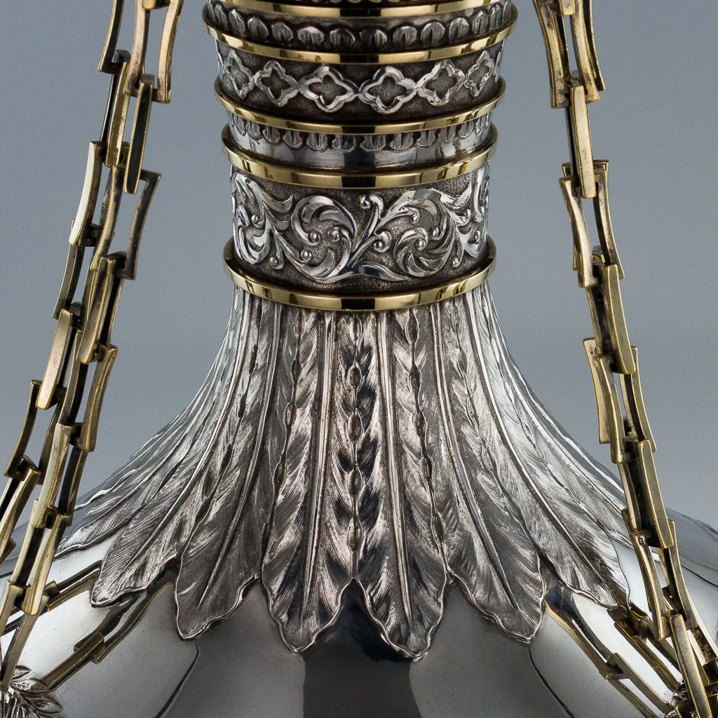 Alessio Lorenzi - STUNNING 20thC MONUMENTAL SOLID SILVER PILGRIM FLASK, EDWARD BARNARD c.1986-10.jpg