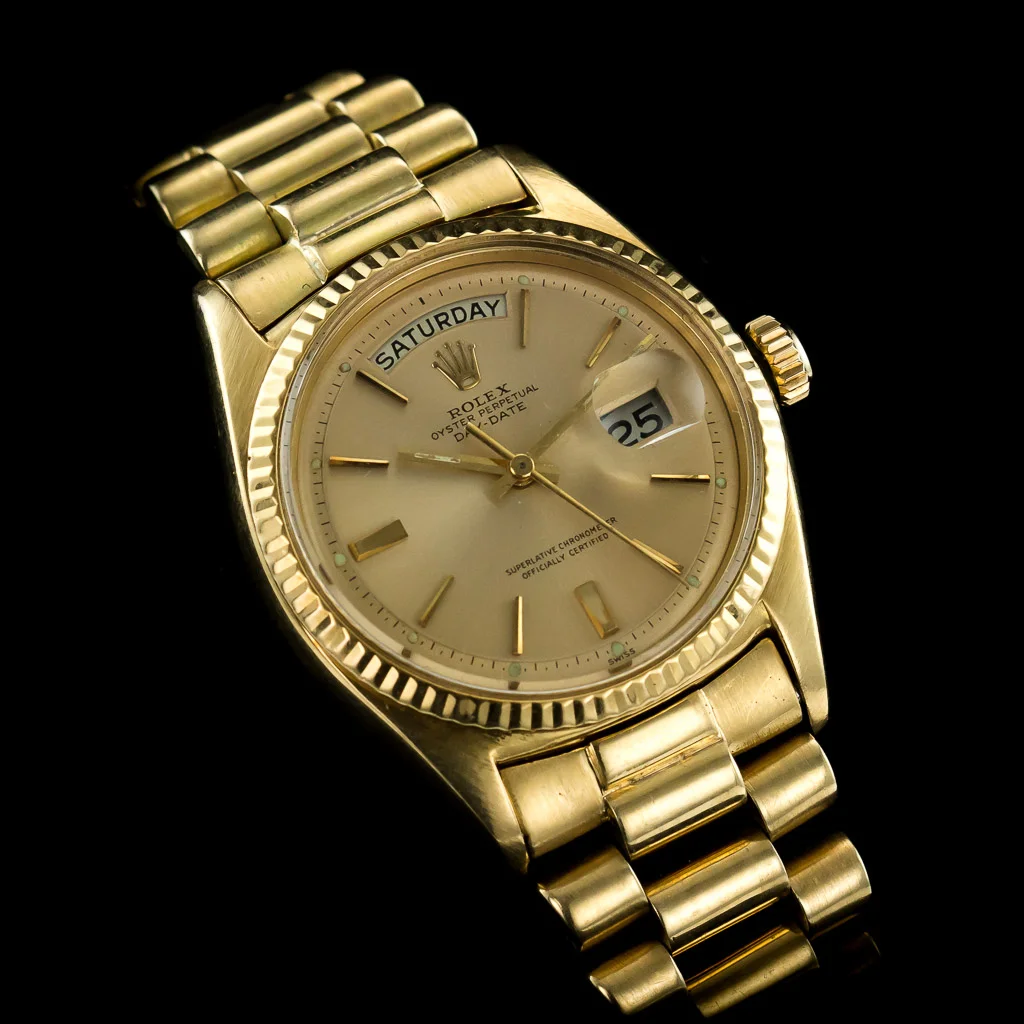 Pushkin Antiques - GENUINE ROLEX 18K GOLD OYSTER PERPETUAL DAYDATE PRESIDENT WATCH 6611-2.jpg