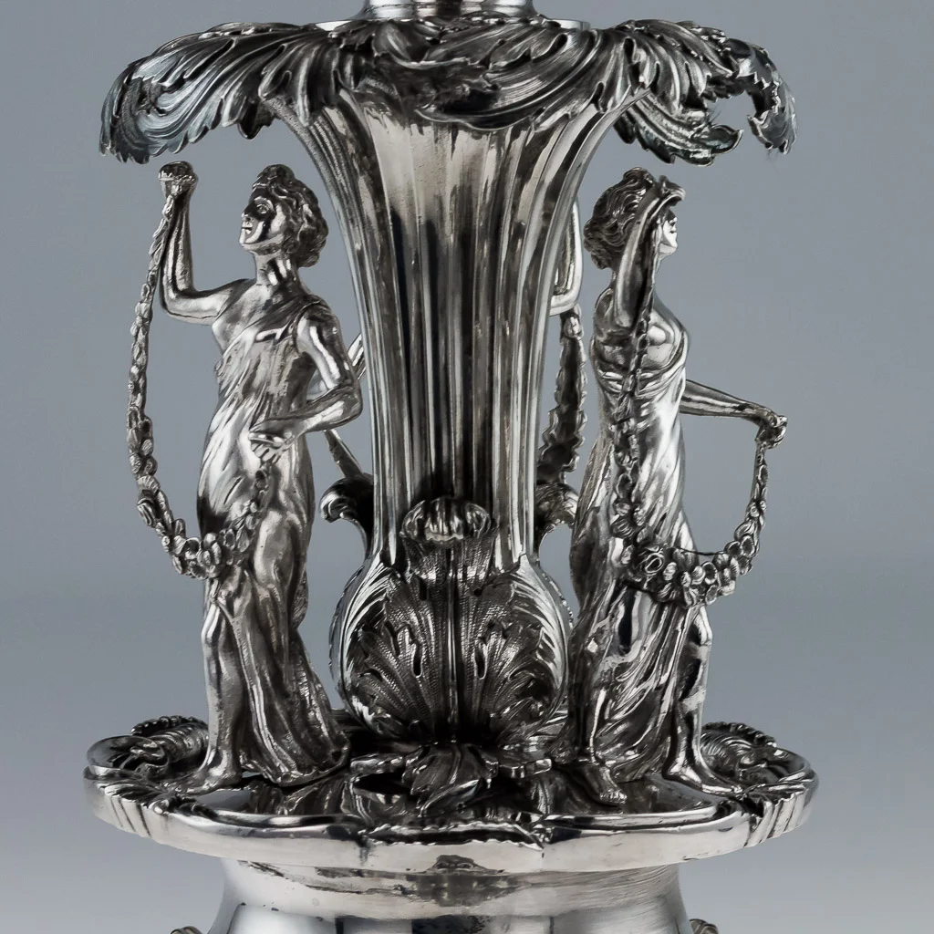 Pushkin Antiques - ANTIQUE 19THC VICTORIAN SOLID SILVER CANDELABRA CENTERPIECE, LONDON C.1843-15.jpg