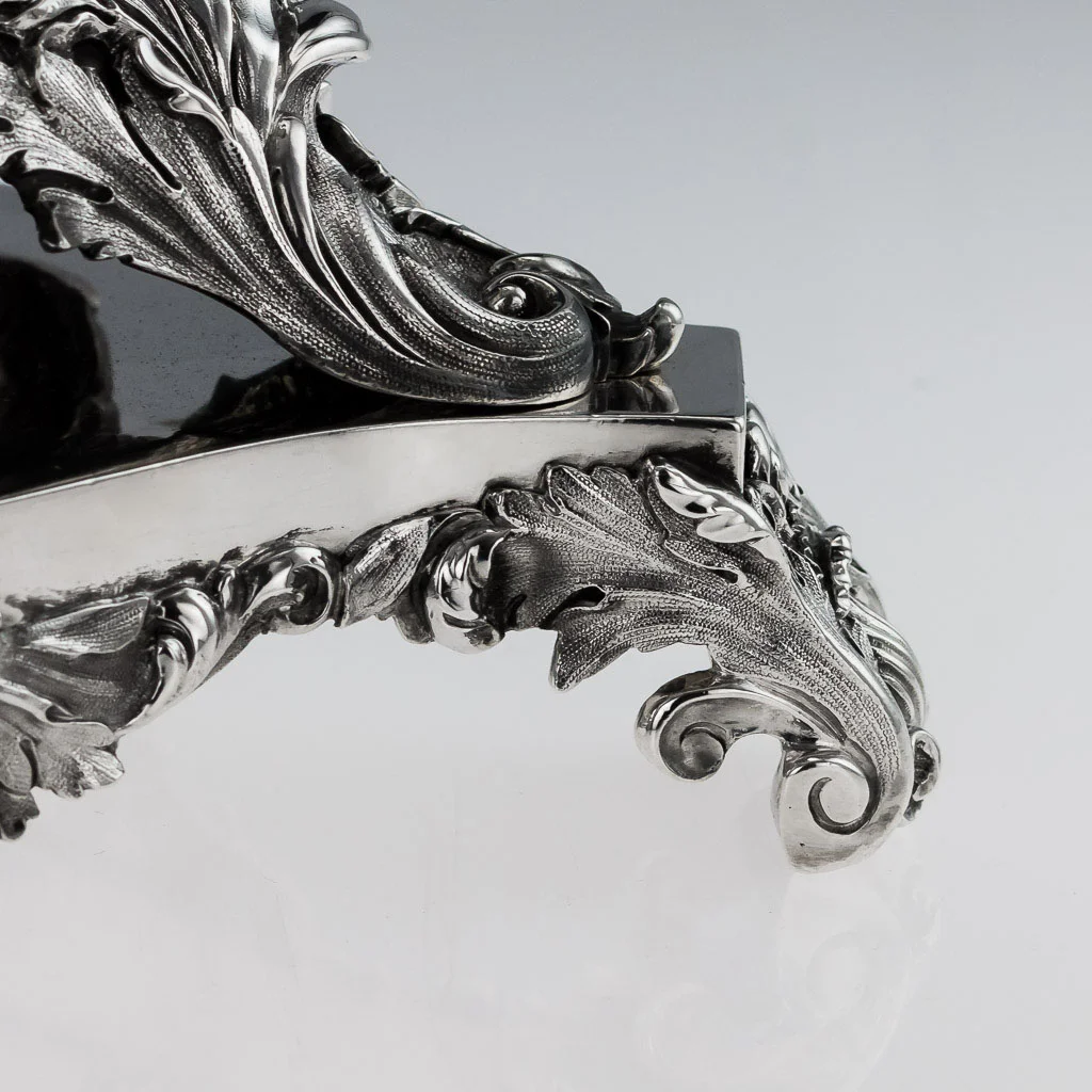 Pushkin Antiques - ANTIQUE 19THC VICTORIAN SOLID SILVER CANDELABRA CENTERPIECE, LONDON C.1843-22.jpg