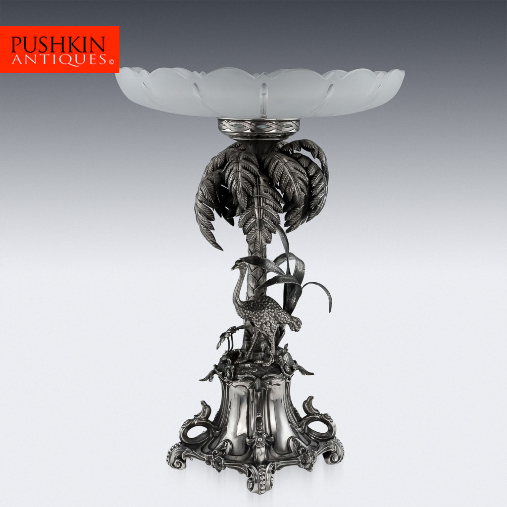Pushkin Antiques - ANTIQUE 19thC RUSSIAN IMPORT SOLID SILVER IMPRESSIVE CENTERPIECE c.1880-01.jpg