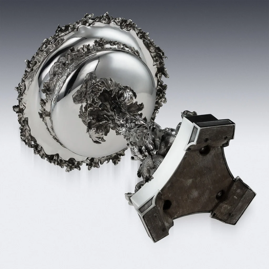 Pushkin Antiques - ANTIQUE 19thC VICTORIAN SOLID SILVER MONUMENTAL CENTREPIECE BOWL, LONDON c.1843-07.jpg