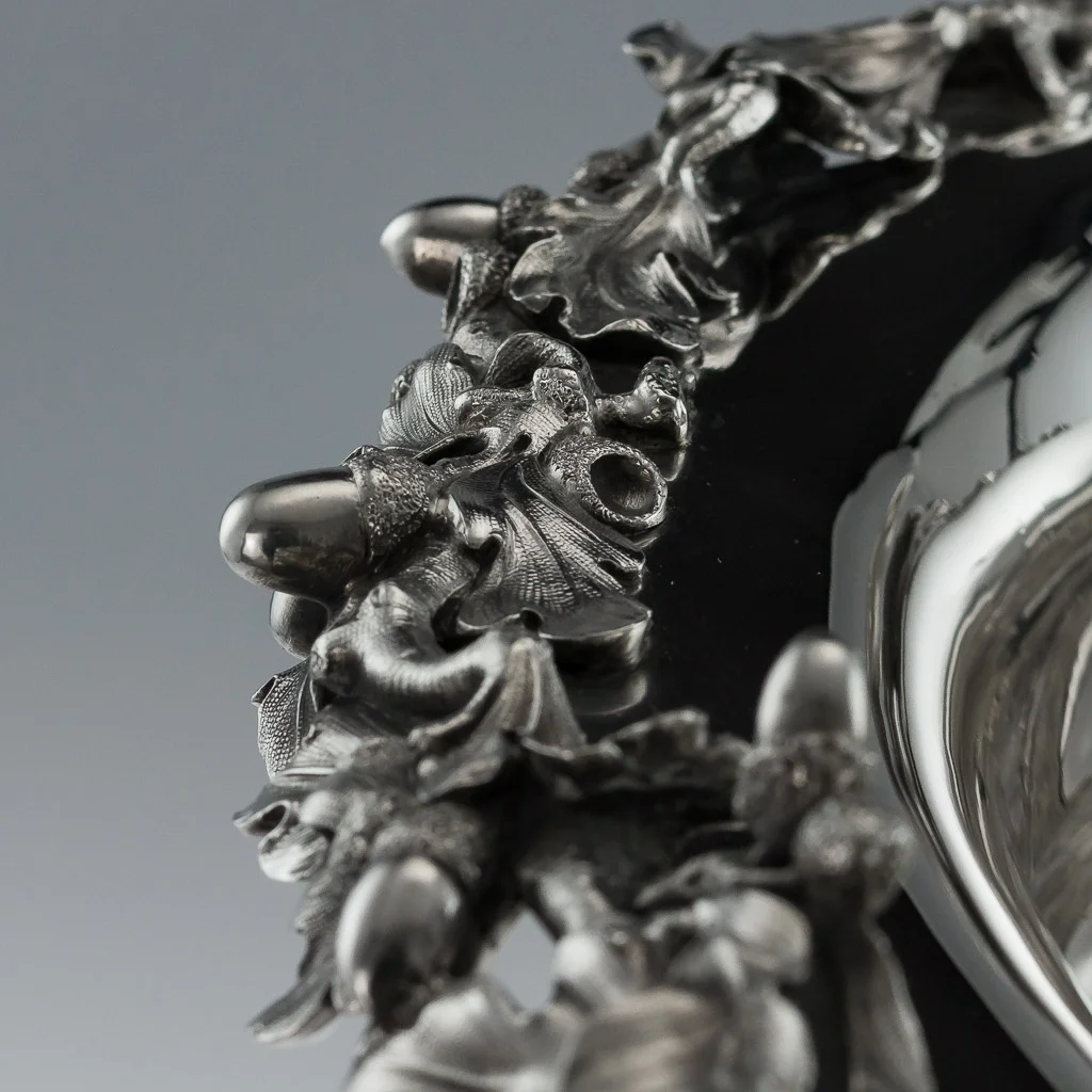 Pushkin Antiques - ANTIQUE 19thC VICTORIAN SOLID SILVER MONUMENTAL CENTREPIECE BOWL, LONDON c.1843-10.jpg