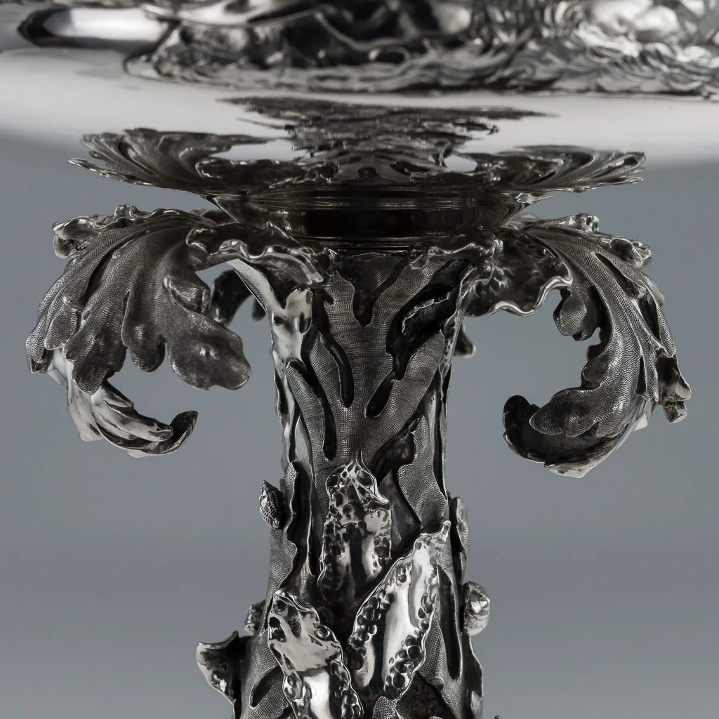 Pushkin Antiques - ANTIQUE 19thC VICTORIAN SOLID SILVER MONUMENTAL CENTREPIECE BOWL, LONDON c.1843-12.jpg