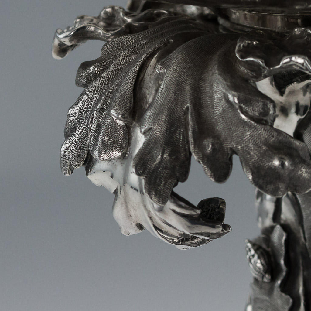 Pushkin Antiques - ANTIQUE 19thC VICTORIAN SOLID SILVER MONUMENTAL CENTREPIECE BOWL, LONDON c.1843-13.jpg