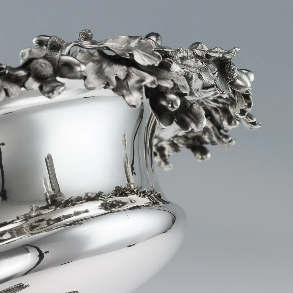 Pushkin Antiques - ANTIQUE 19thC VICTORIAN SOLID SILVER MONUMENTAL CENTREPIECE BOWL, LONDON c.1843-20.jpg