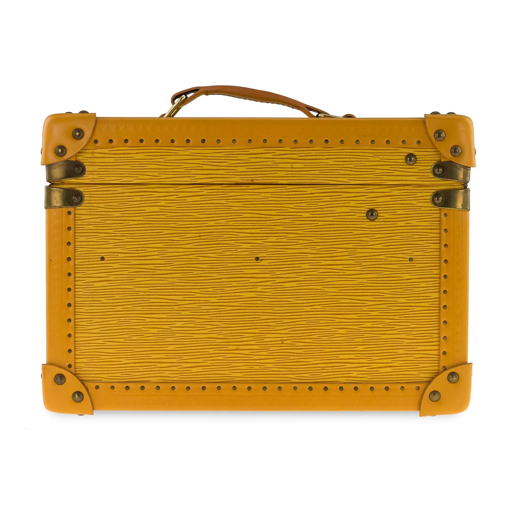 PUSHKIN ANTIQUES - GENUINE LOUIS VUITTON YELLOW EPI LEATHER BEAUTY CASE BOX c.2000 03.jpg
