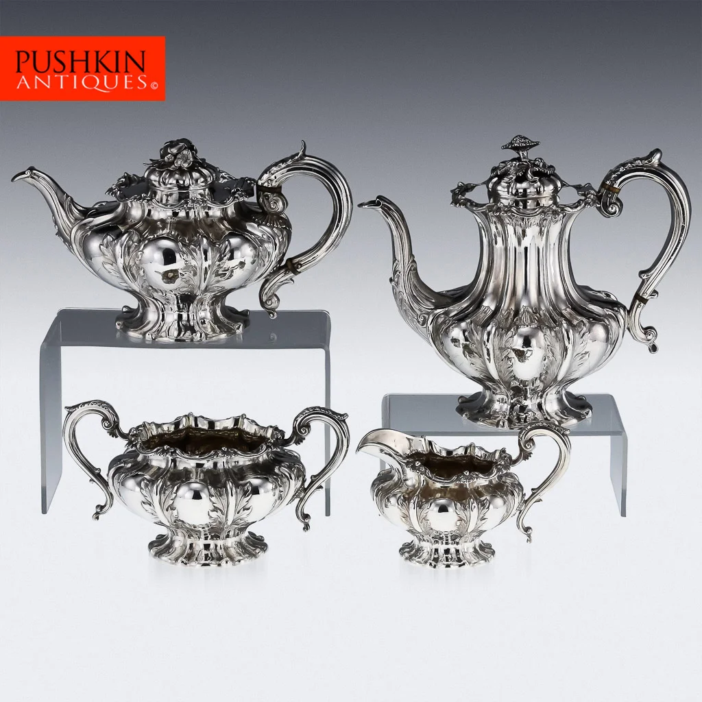 ANTIQUE 19thC REGENCY SOLID SILVER 4 PIECE TEA & COFFEE SET, J&I ANGELL c.1833.jpg