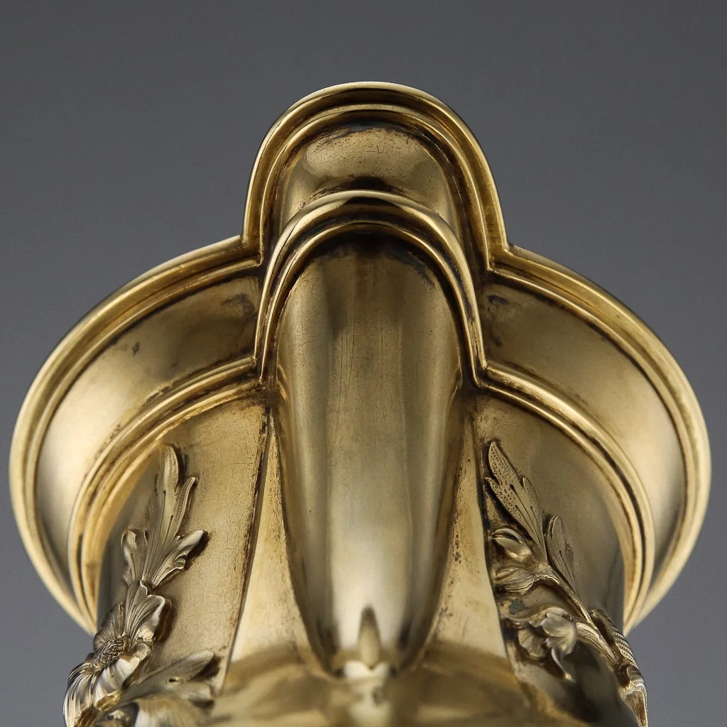 Pushkin Antiques - ANTIQUE 19THC RARE RUSSIAN SAZIKOV SOLID SILVER CHINOISERIE JUG C.1861-11.jpg