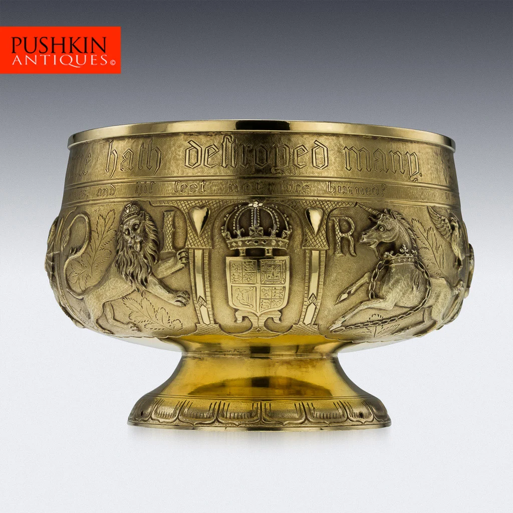 ANTIQUE 19THC GEORGIAN SOLID SILVER GILT ROYAL COMMISSIONED BOWL, FARRELL C.1824.jpg