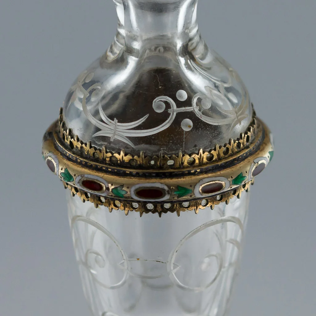 Pushkin Antiques - ANTIQUE 19thC AUSTRIAN SOLID SILVER-GILT ENAMEL, ROCK CRYSTAL EWER & STAND c1880-11.jpg