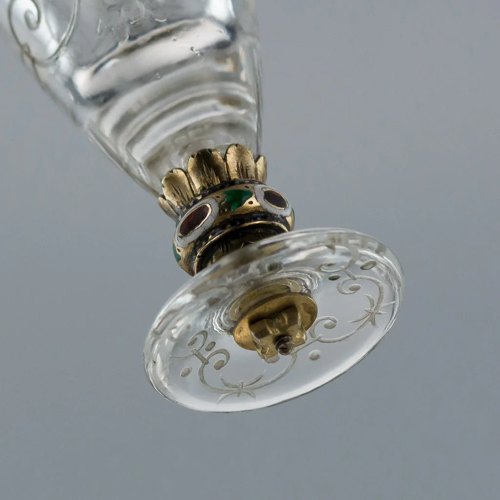 Pushkin Antiques - ANTIQUE 19thC AUSTRIAN SOLID SILVER-GILT ENAMEL, ROCK CRYSTAL EWER & STAND c1880-17.jpg