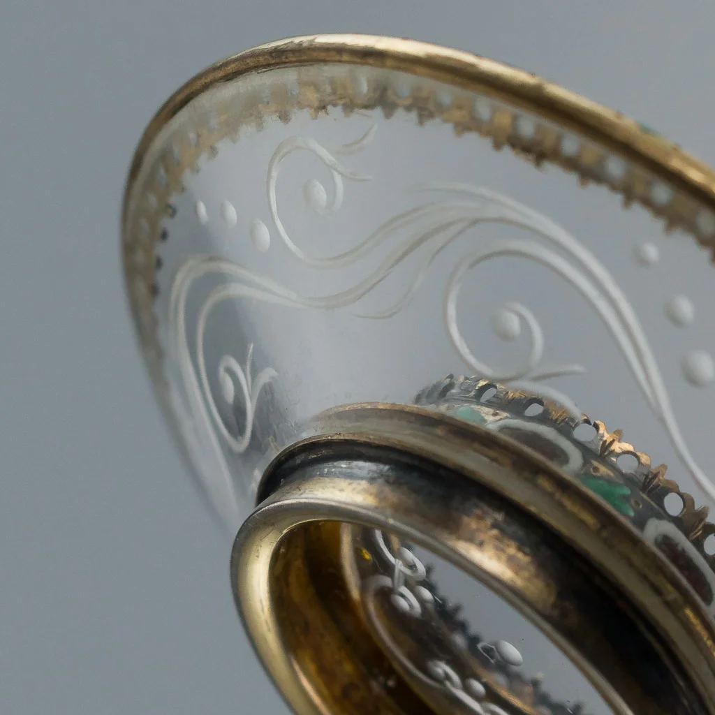 Pushkin Antiques - ANTIQUE 19thC AUSTRIAN SOLID SILVER-GILT ENAMEL, ROCK CRYSTAL EWER & STAND c1880-20.jpg
