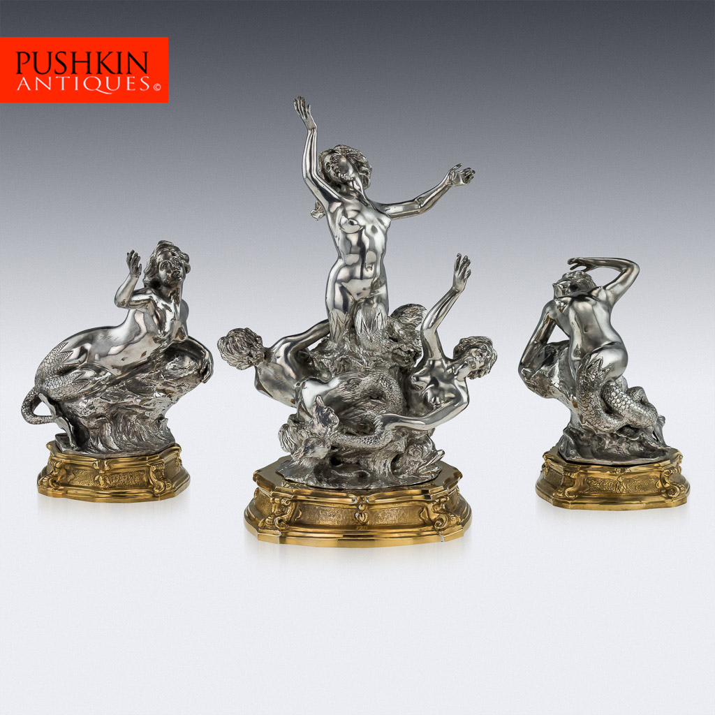 Pushkin Antiques - ANTIQUE 20thC ITALIAN EUGENIO AVOLIO SOLID SILVER SCULPTURES, NAPLES c.1930-01.jpg