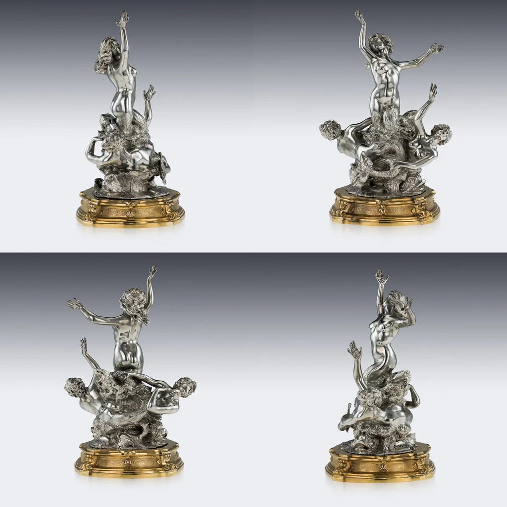 Pushkin Antiques - ANTIQUE 20thC ITALIAN EUGENIO AVOLIO SOLID SILVER SCULPTURES, NAPLES c.1930-02.jpg