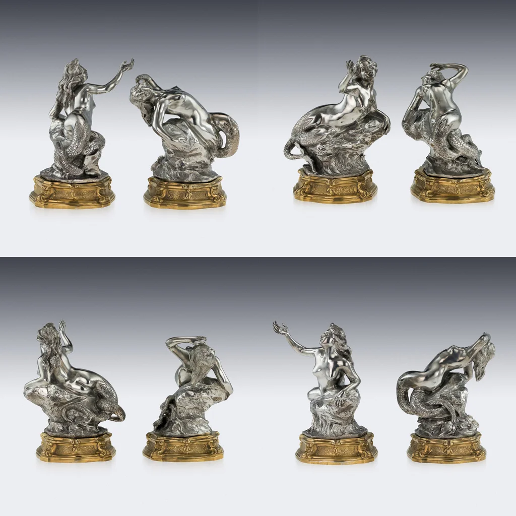 Pushkin Antiques - ANTIQUE 20thC ITALIAN EUGENIO AVOLIO SOLID SILVER SCULPTURES, NAPLES c.1930-03.jpg