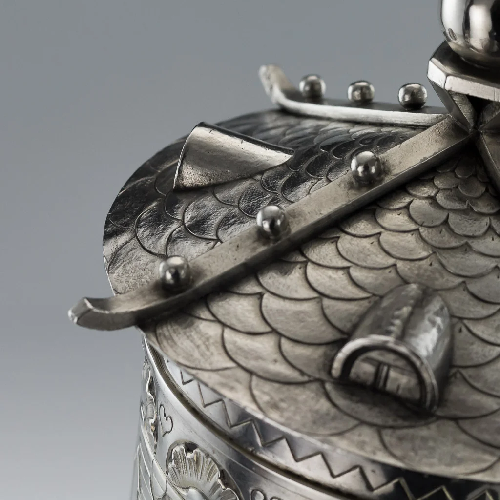 PUSHKIN ANTIQUES - ANTIQUE 19thC RUSSIAN TROMPE L'OEIL HOUSE SOLID SILVER TANKARD, MOSCOW c.1871 - 10.jpg