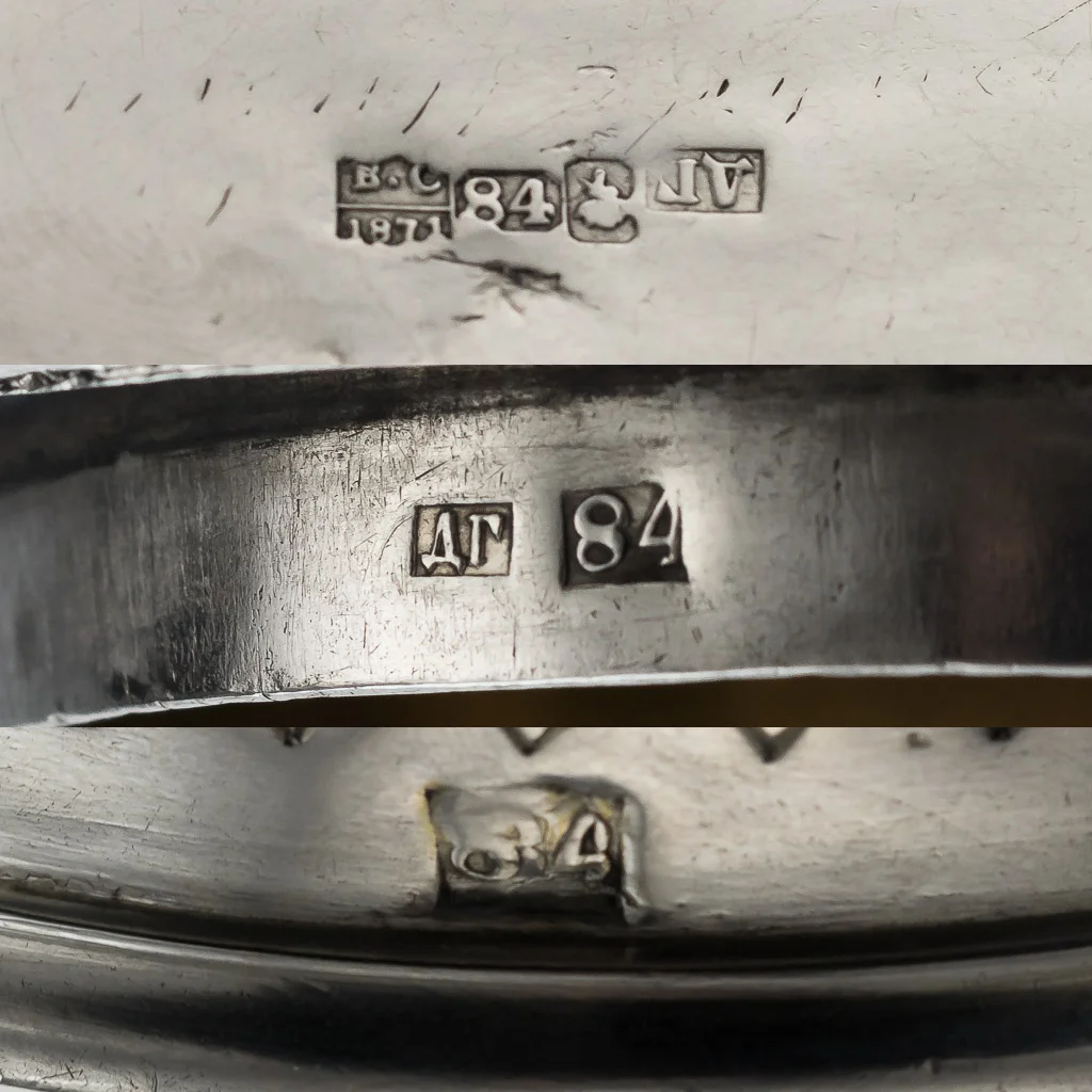 PUSHKIN ANTIQUES - ANTIQUE 19thC RUSSIAN TROMPE L'OEIL HOUSE SOLID SILVER TANKARD, MOSCOW c.1871 - 18.jpg