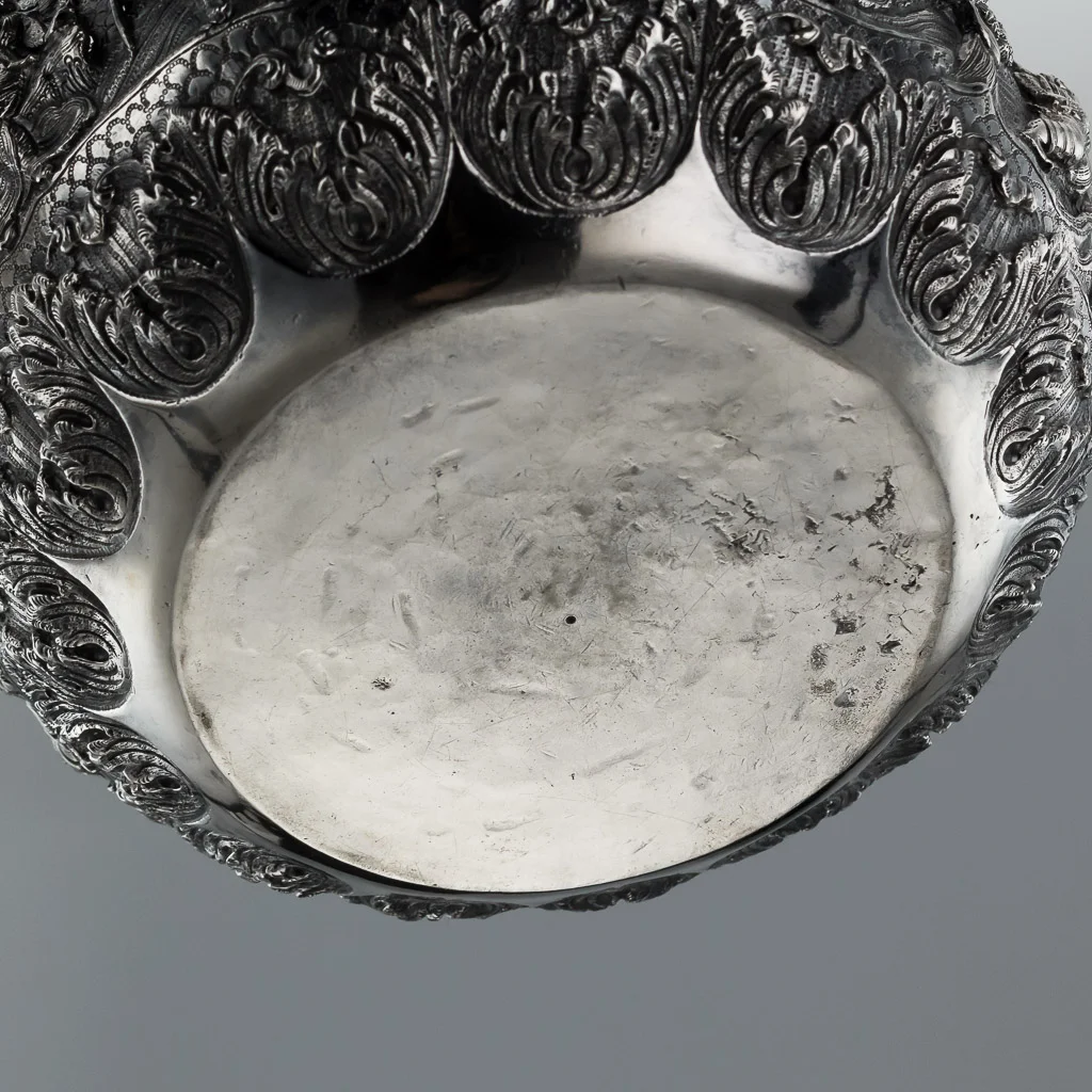 PUSHKIN ANTIQUES 13 - ANTIQUE 19THC EXCEPTIONAL BURMESE SOLID SILVER THABEIK BOWL, RANGOON C.1880 - 16.jpg