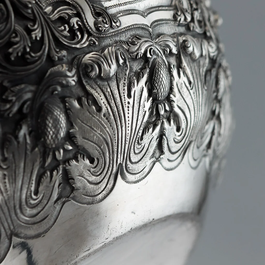 PUSHKIN ANTIQUES 14 - ANTIQUE 19thC EXEPTIONAL BURMESE SOLID SILVER THABEIK BOWL, RANGOON c.1880 - 22.jpg