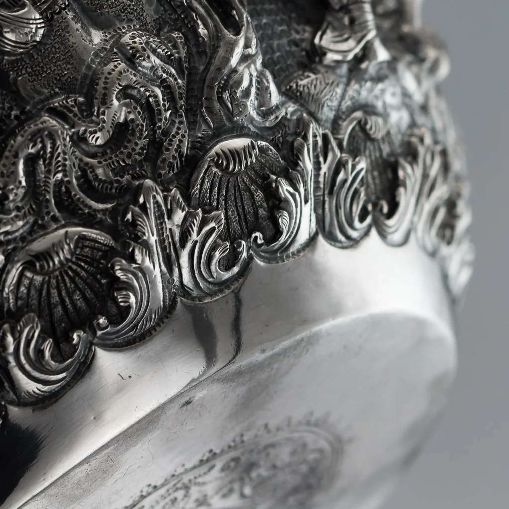 PUSHKIN ANTIQUES 17 - ANTIQUE 19thC EXCEPTIONAL BURMESE SOLID SILVER THABEIK BOWL, RANGOON c.1880 - 18.jpg