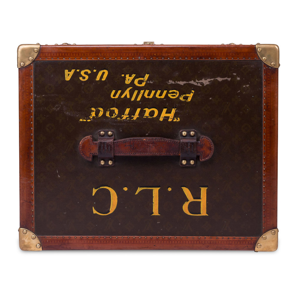 ANTIQUE 20thC RARE LOUIS VUITTON MONOGRAMED LIBRARY TRUNK c.1920 — Pushkin  Antiques