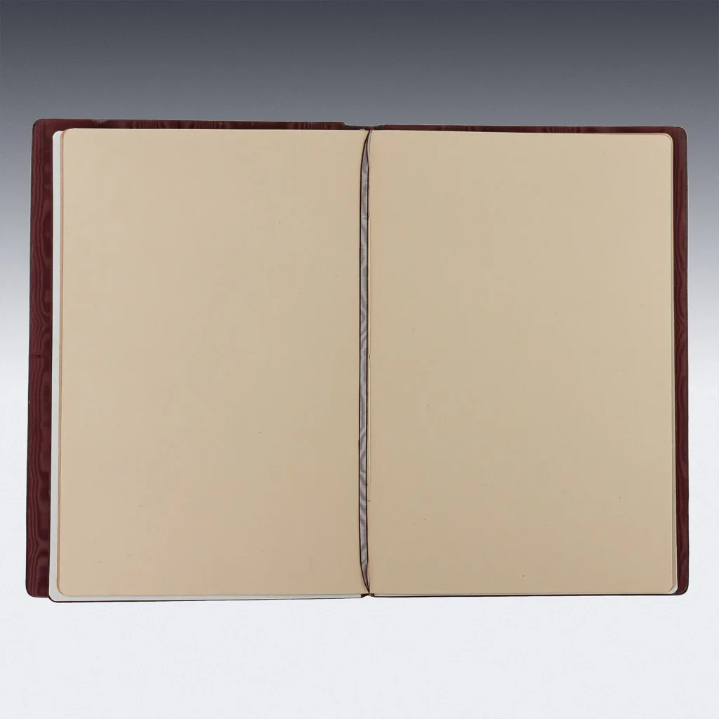 PUSHKIN ANTIQUES - ANTIQUE 20thC RUSSIAN ART NOUVEAU SOLID SILVER & LEATHER DOCUMENT FOLDER c.1900 - 05.jpg