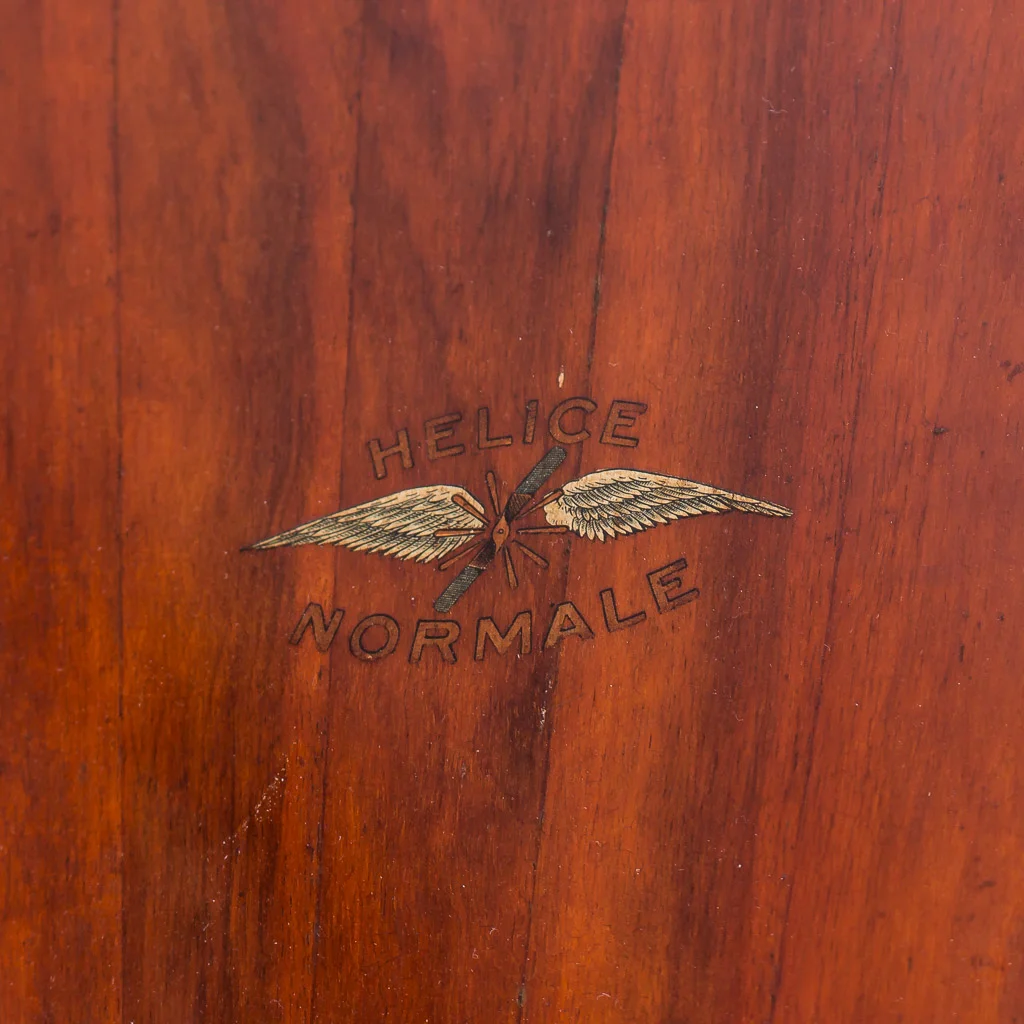 PUSHKIN ANTIQUES - ANTIQUE 20thC BELGIAN WALNUT GNOME HELICE NORMALE TWO-BLADE PROPELLER c.1912 -12.jpg