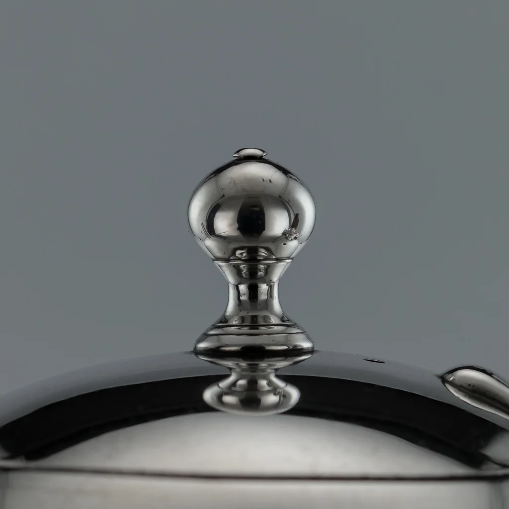 PUSHKIN ANTIQUES - ANTIQUE 18thC GEORGE I SCOTTISH SOLID SILVER BULLET TEA POT c.1725 -07.jpg